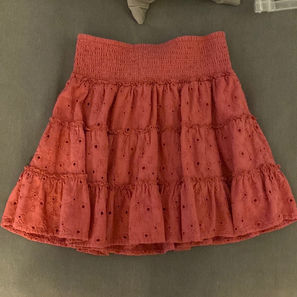 American eagle smocked skirt